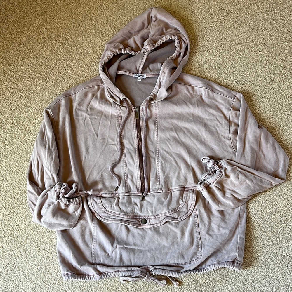 Splendid Taupe Hooded Sweatshirt